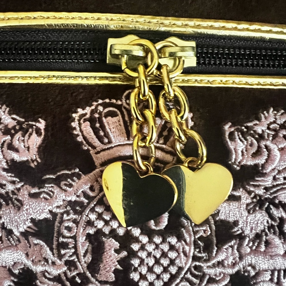 Y2K Juicy couture velour train case EUC Brown & Pink - Picture 15 of 15